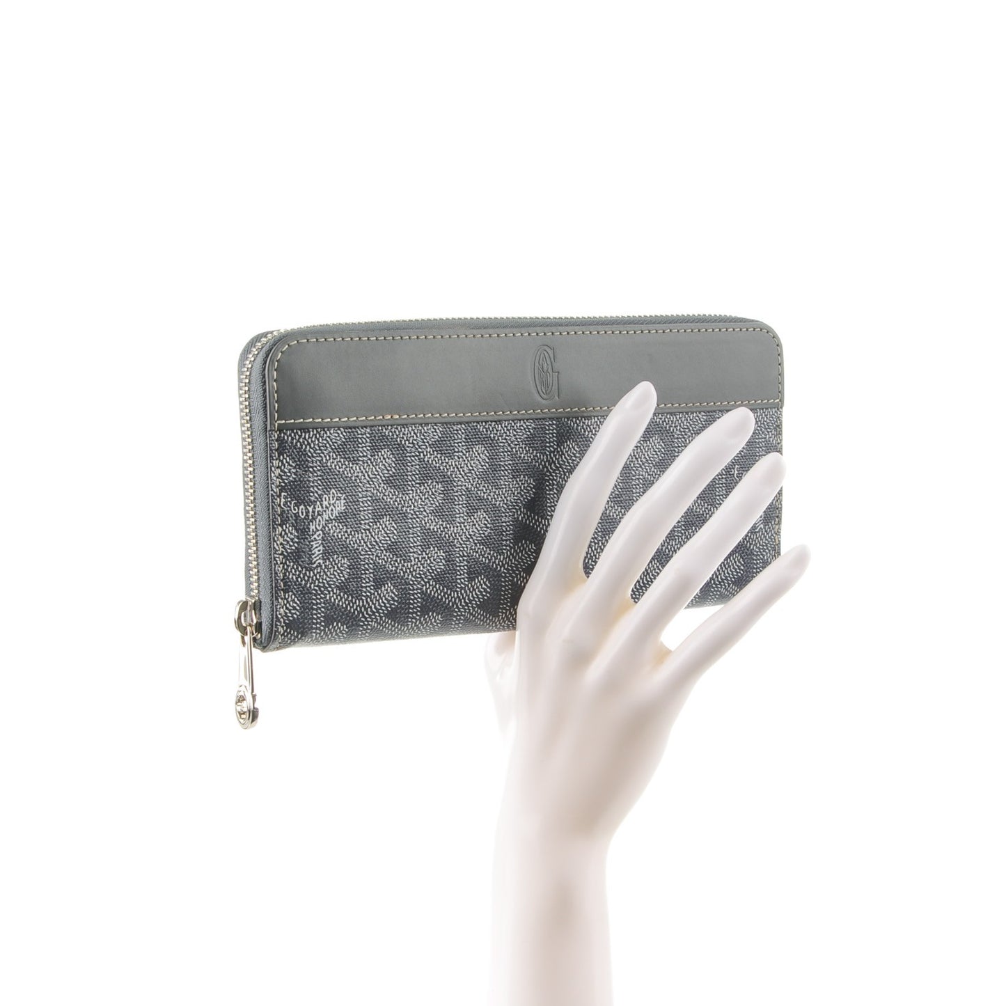 Goyardine Matignon Zip Around GM Wallet Grey