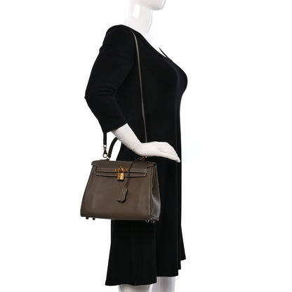 Hermes Swift Kelly Retourne 25 Etoupe 2 of 10