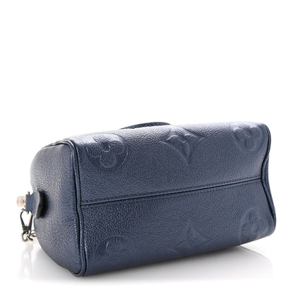 Louis Vuitton Metallic Empreinte Monogram Giant Speedy Bandouliere 20 Navy Nacre 4 of 9