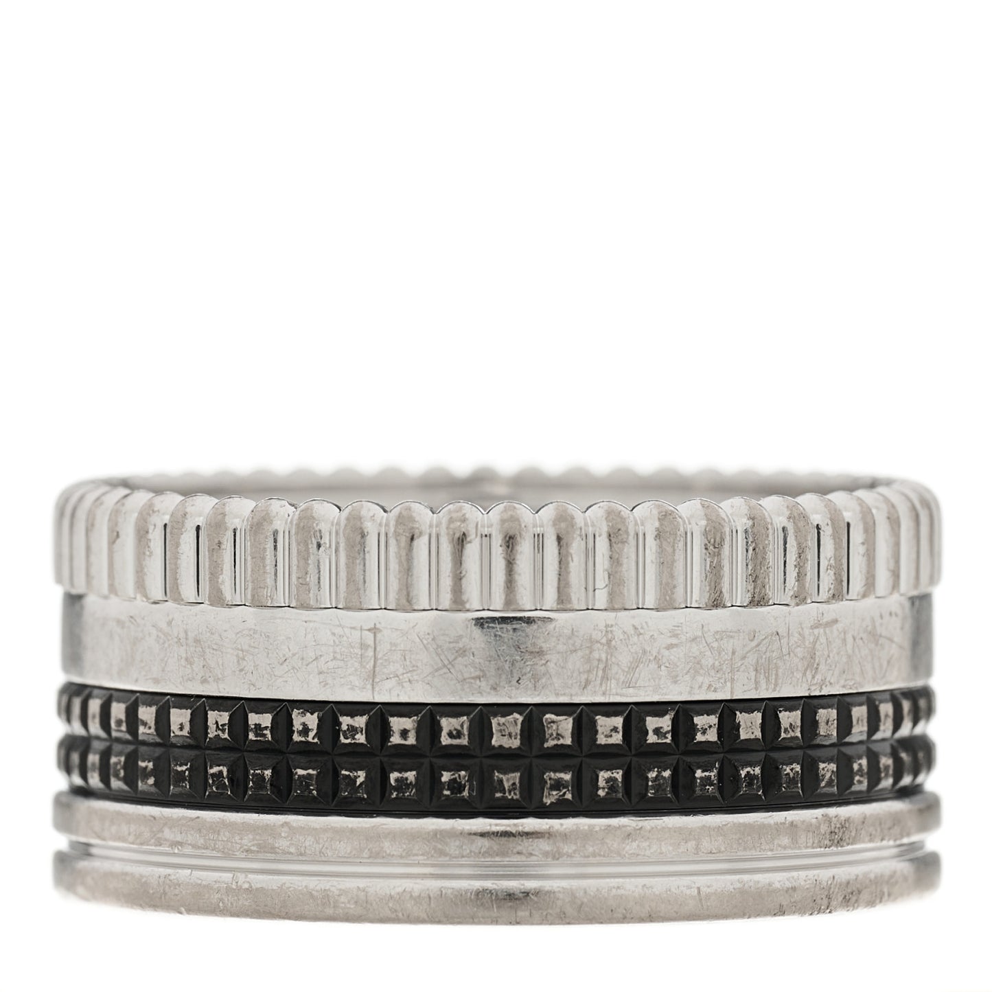 18K White Gold PVD Large Quatre Classique Ring 69 12.5
