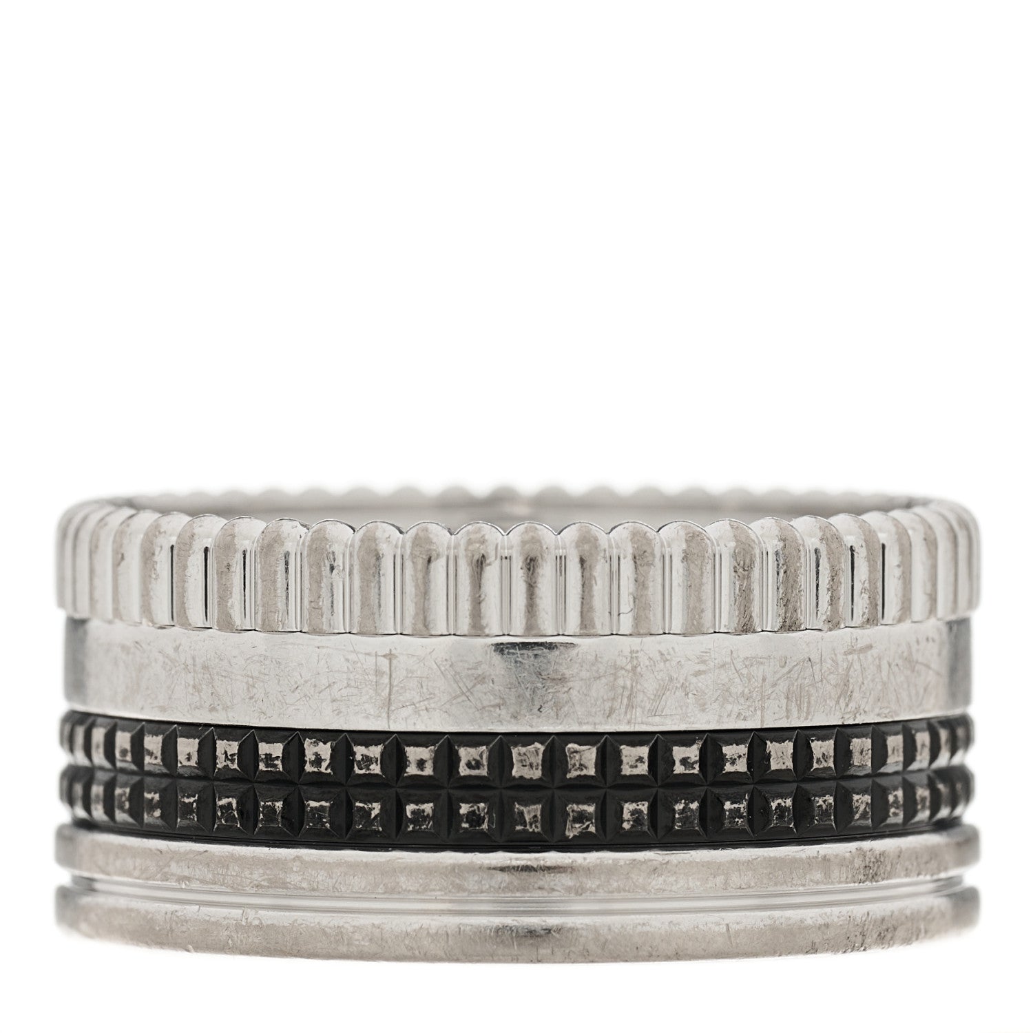 Boucheron 18K White Gold PVD Large Quatre Classique Ring 69 12.5 3 of 7