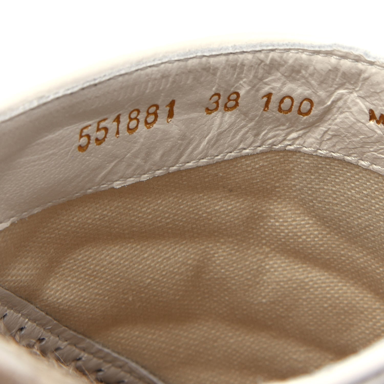 Gucci Nappa Matelasse GG Marmont Espadrille Slippers 38 Great White 9 of 10
