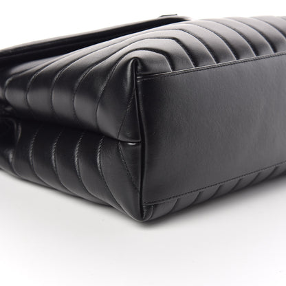 Saint Laurent Calfskin Y Quilted Monogram Medium Loulou Chain Satchel Black 9 of 10
