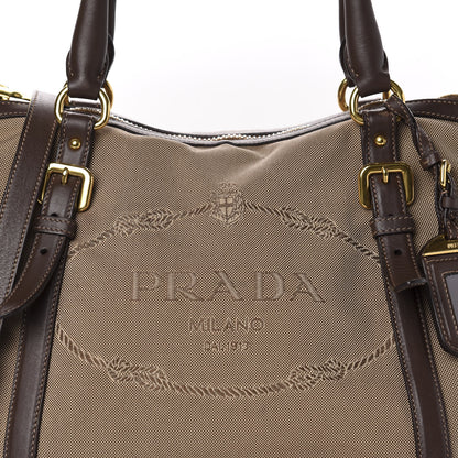 Prada Jacquard Logo Tote Corda Bruciato 14 of 17