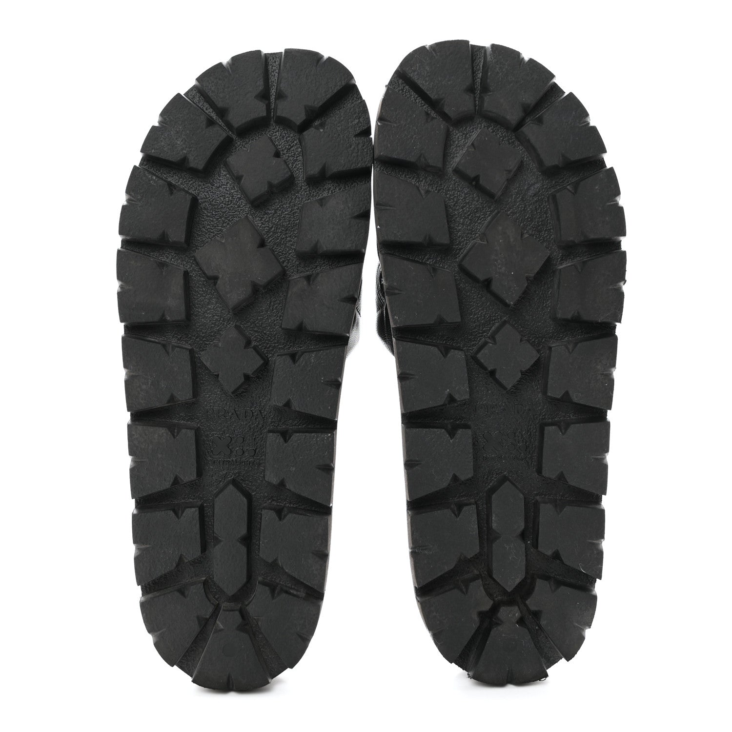 Prada Nappa Logo Quilted Slide Sandals 39 Black 5 of 8