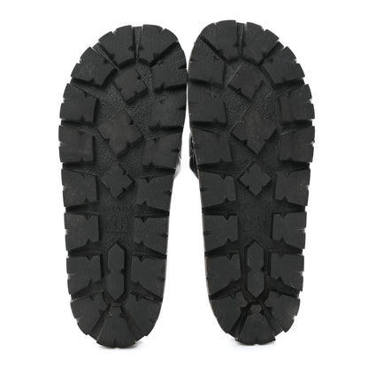 Prada Nappa Logo Quilted Slide Sandals 39 Black 5 of 8