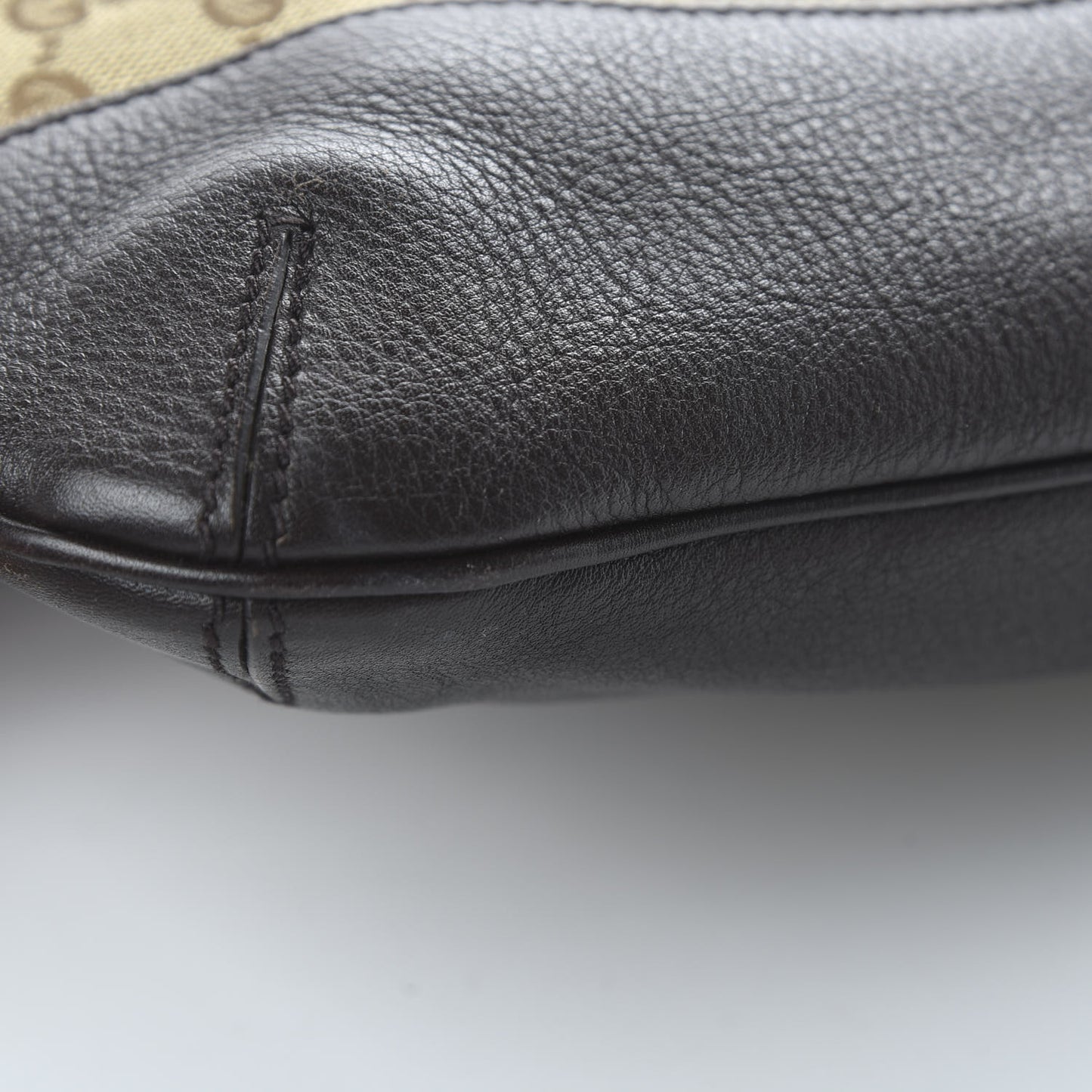 GG Monogram Web Messenger Bag Dark Brown