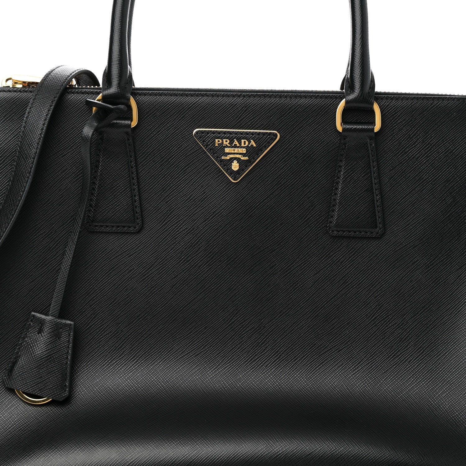 Prada Saffiano Lux Large Galleria Double Zip Tote Black 7 of 9