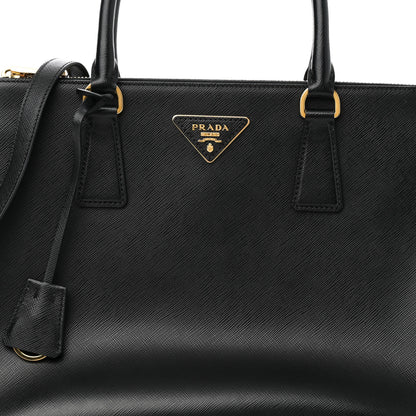 Prada Saffiano Lux Large Galleria Double Zip Tote Black 7 of 9