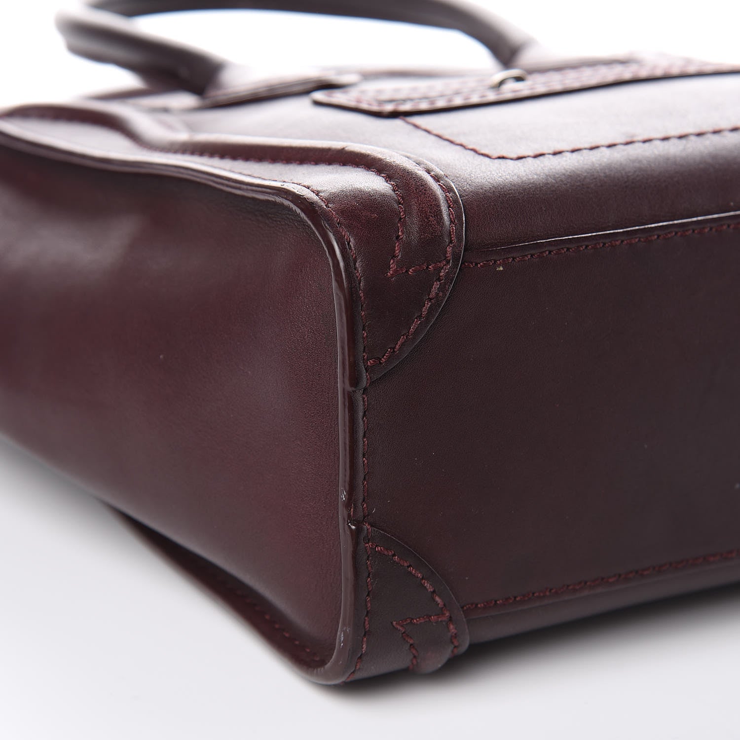 Celine Smooth Calfskin Nano Luggage Burgundy 4 of 32
