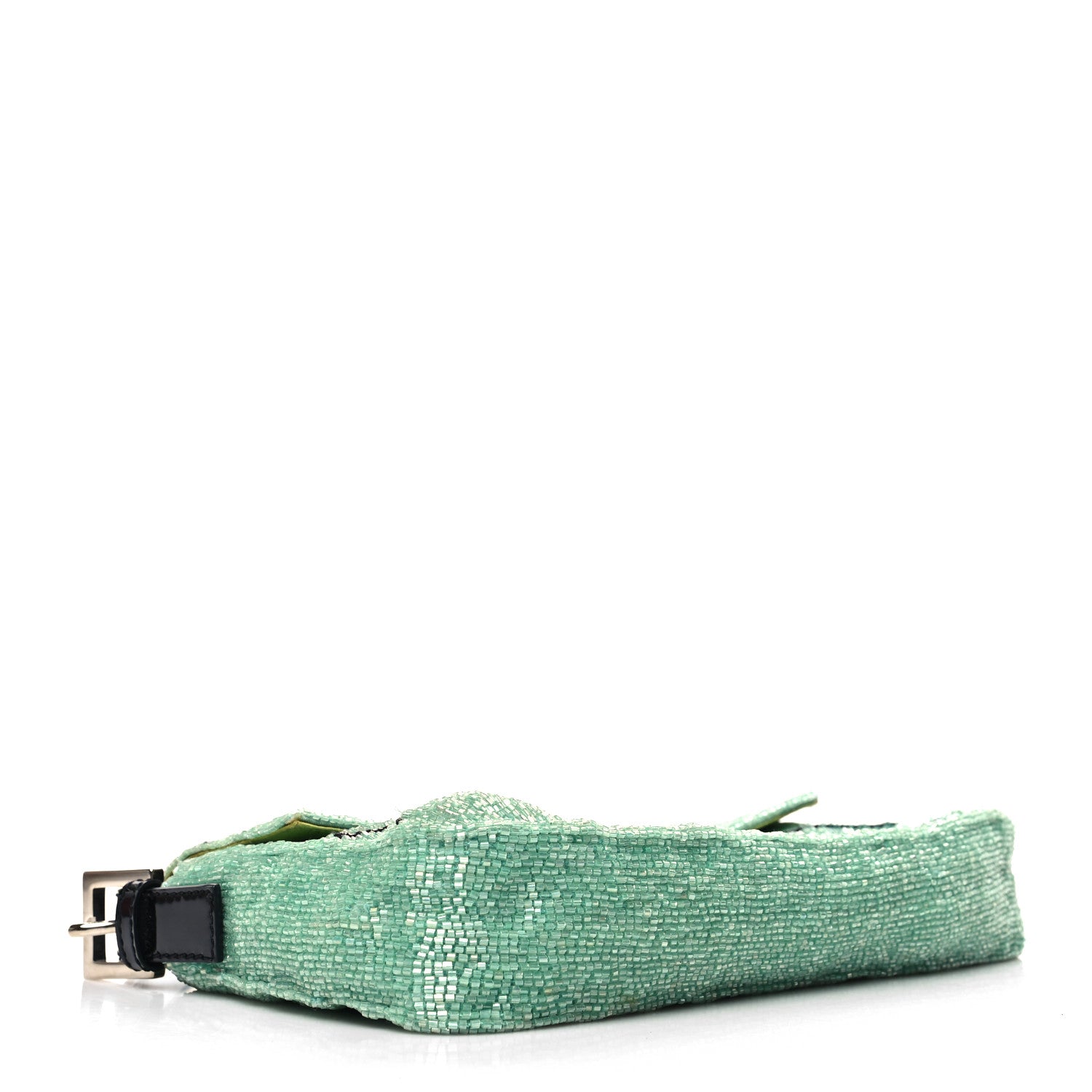 Fendi Beaded Crystal Baguette Green Black 4 of 12