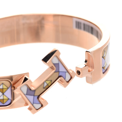 Hermes Enamel Narrow Colliers Et Chiens Clic Clac H Bracelet PM Lilas 5 of 6