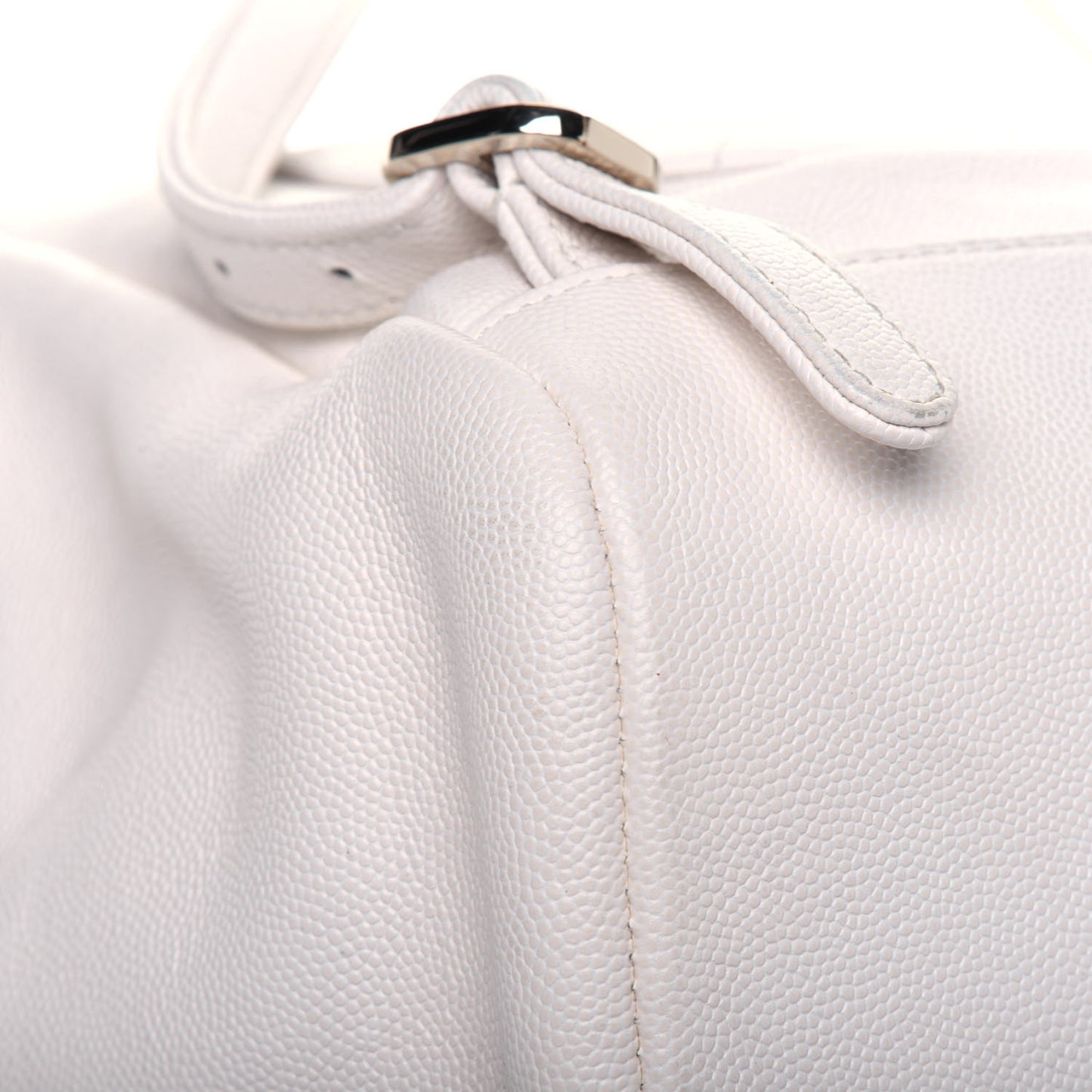 Caviar Quilted Business Affinity Backpack White