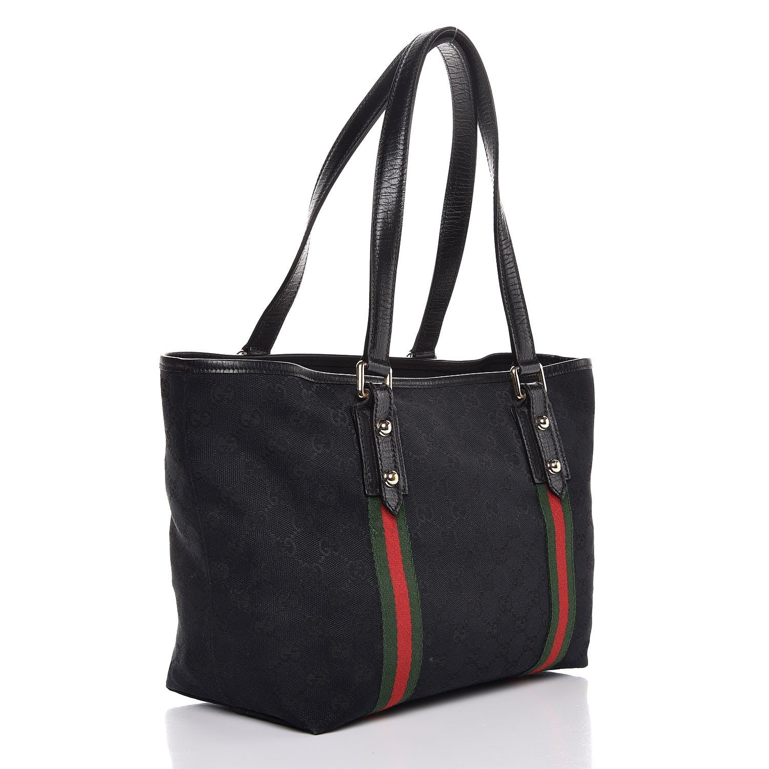 Gucci Monogram Medium Jolicoeur Tote Black 2 of 12