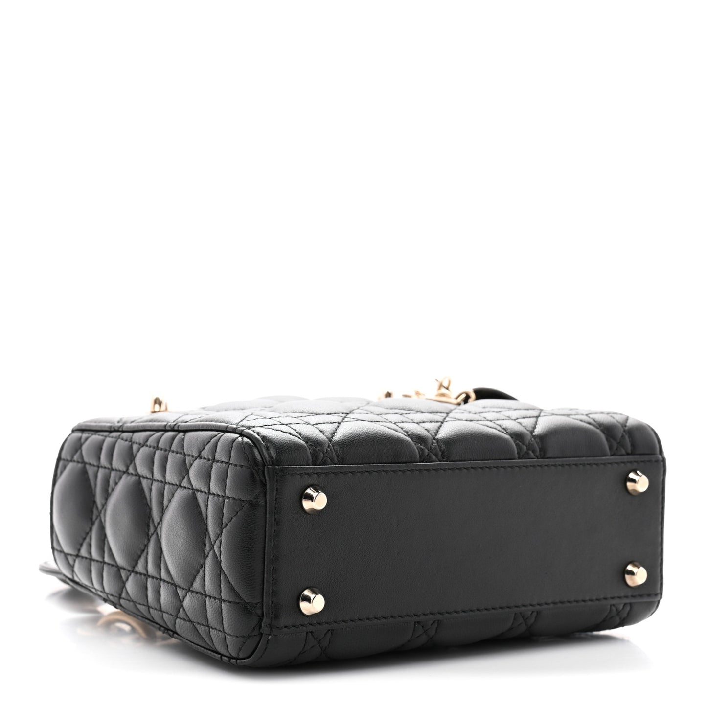 Lambskin Cannage Mini Lady Dior Black