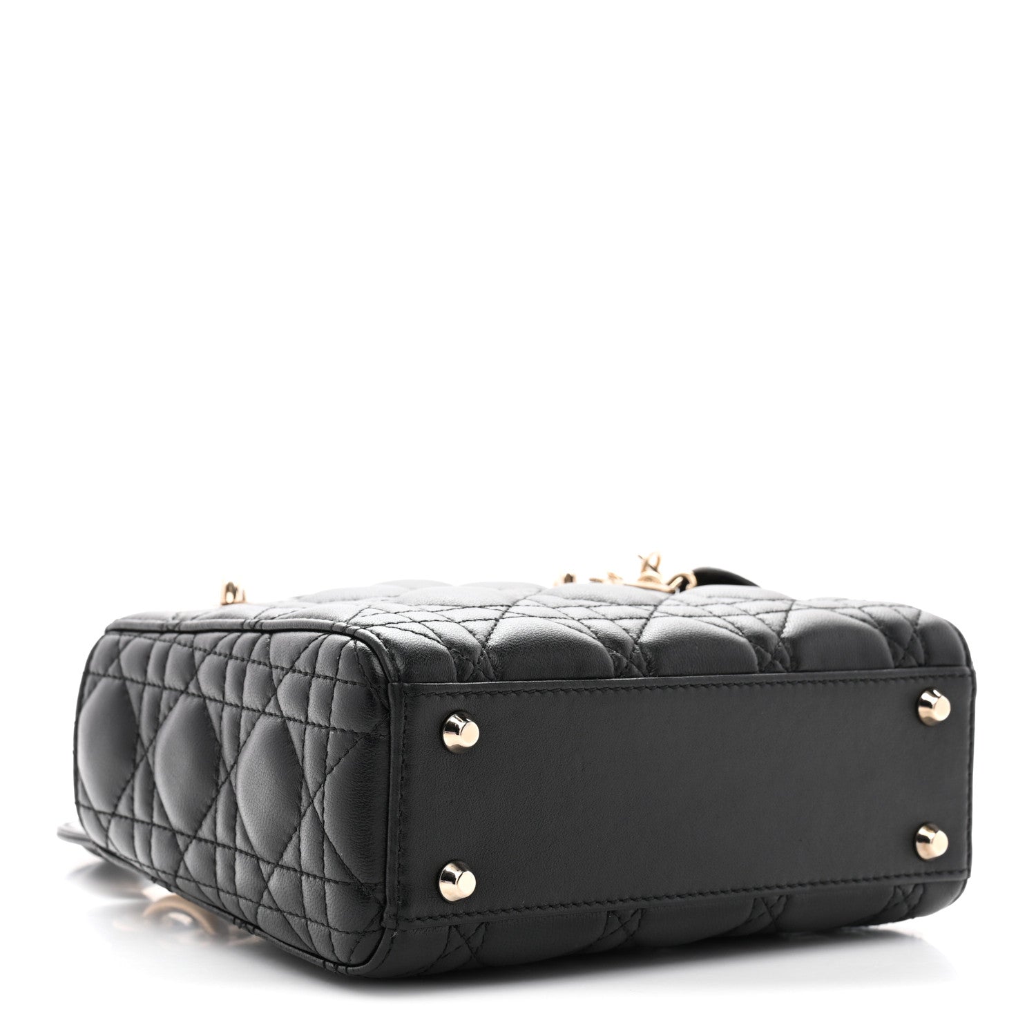 Christian Dior Lambskin Cannage Mini Lady Dior Black 4 of 13