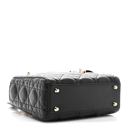 Christian Dior Lambskin Cannage Mini Lady Dior Black 4 of 13