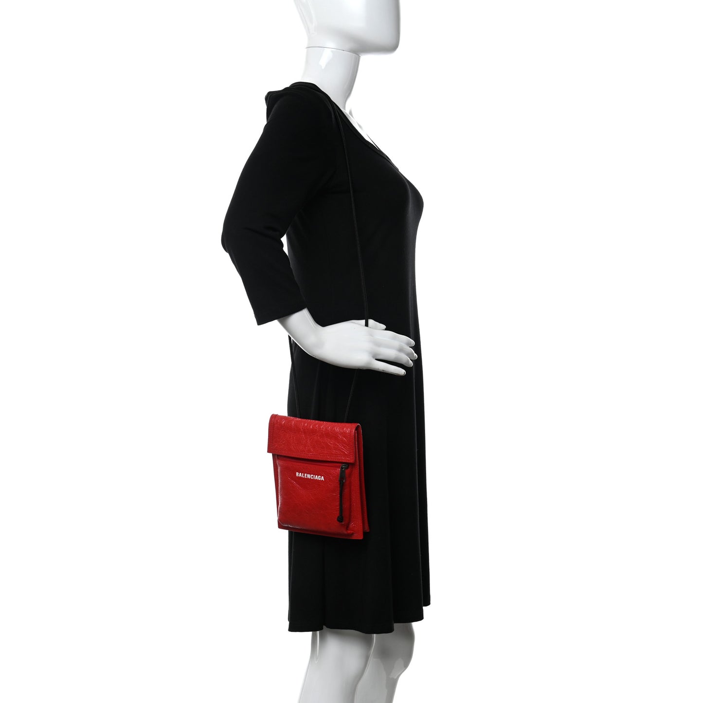 Agneau Arena Small Explorer Crossbody Pouch Red