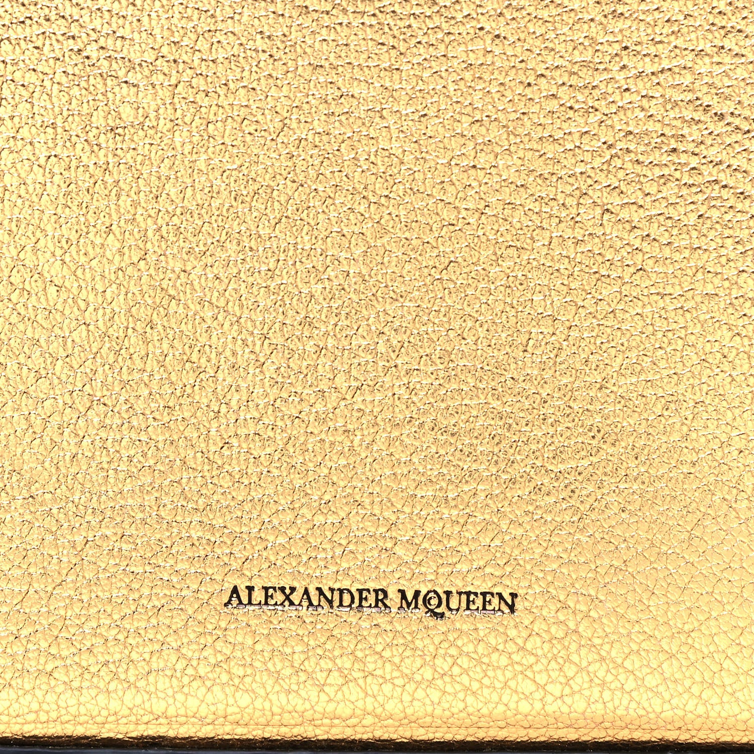 Alexander McQueen Metallic Fine Grain Goatskin Box Shoulder Bag 19 Gold 7 of 9