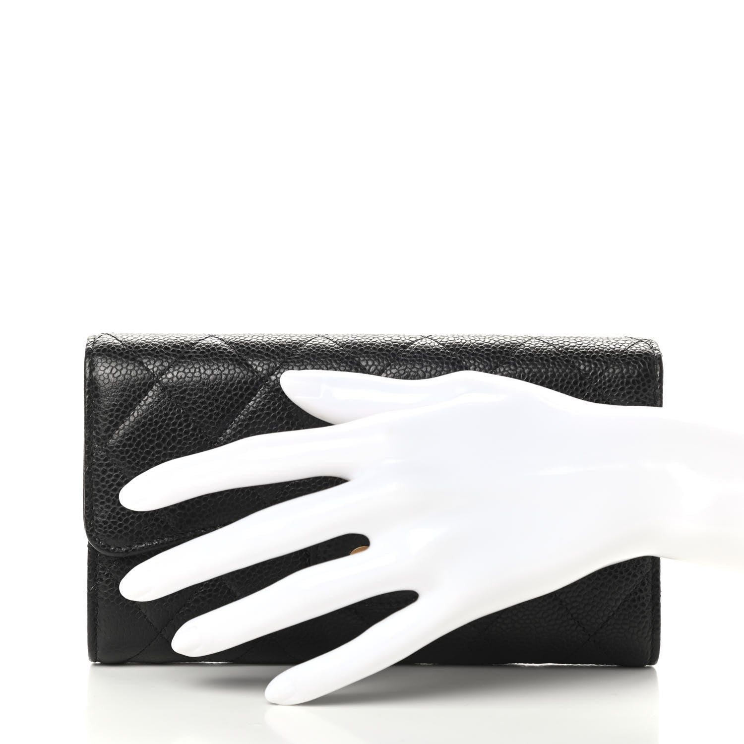 Chanel Caviar Quilted Large Flap Wallet Black 2 of 10