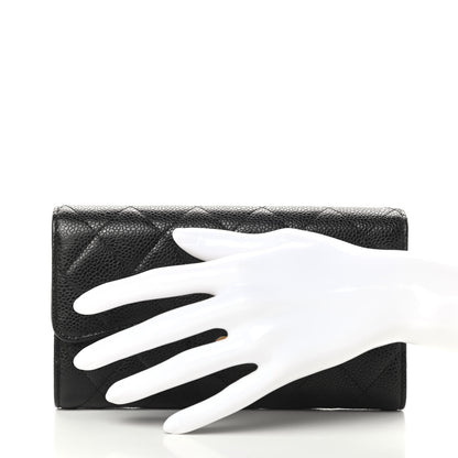 Chanel Caviar Quilted Large Flap Wallet Black 2 of 10
