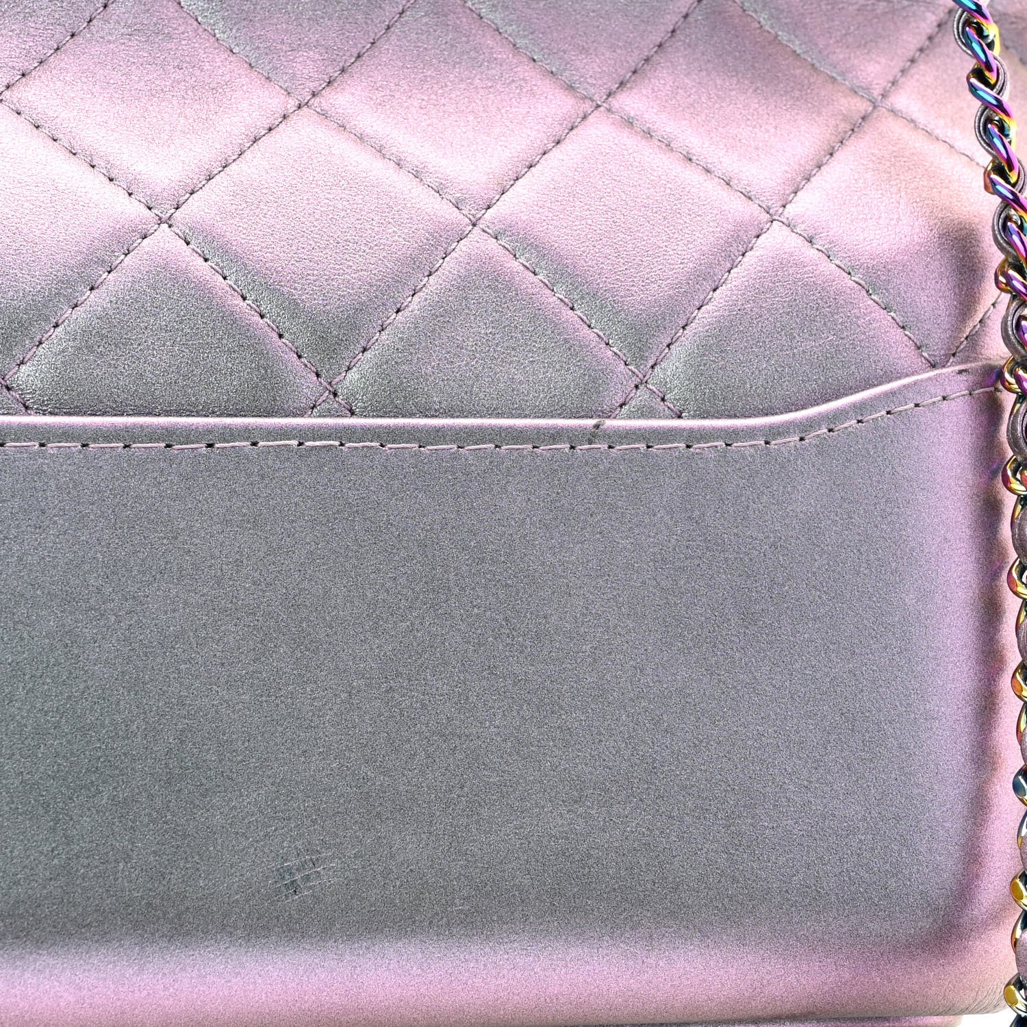 Chanel Iridescent Lambskin Calfskin Quilted Medium Gabrielle Hobo Light Purple 11 of 14