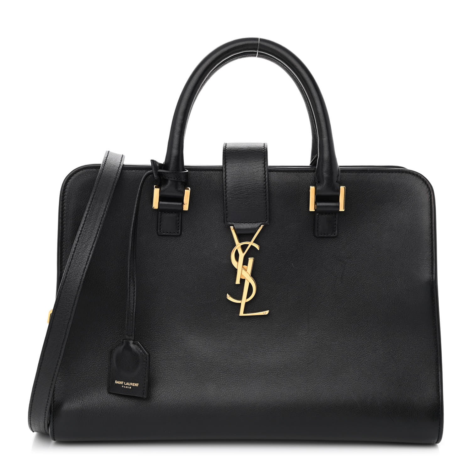 Saint Laurent Smooth Calfskin Small Monogram Cabas Black 1 of 10