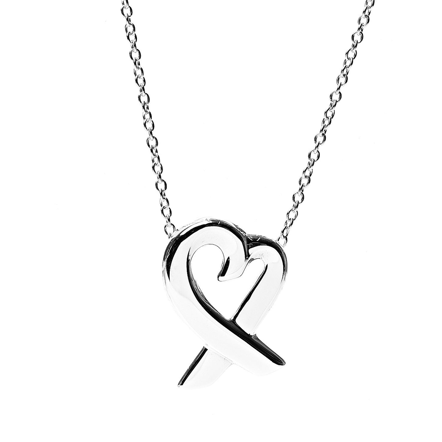 Sterling Silver Small Paloma Picasso Loving Heart Pendant Necklace