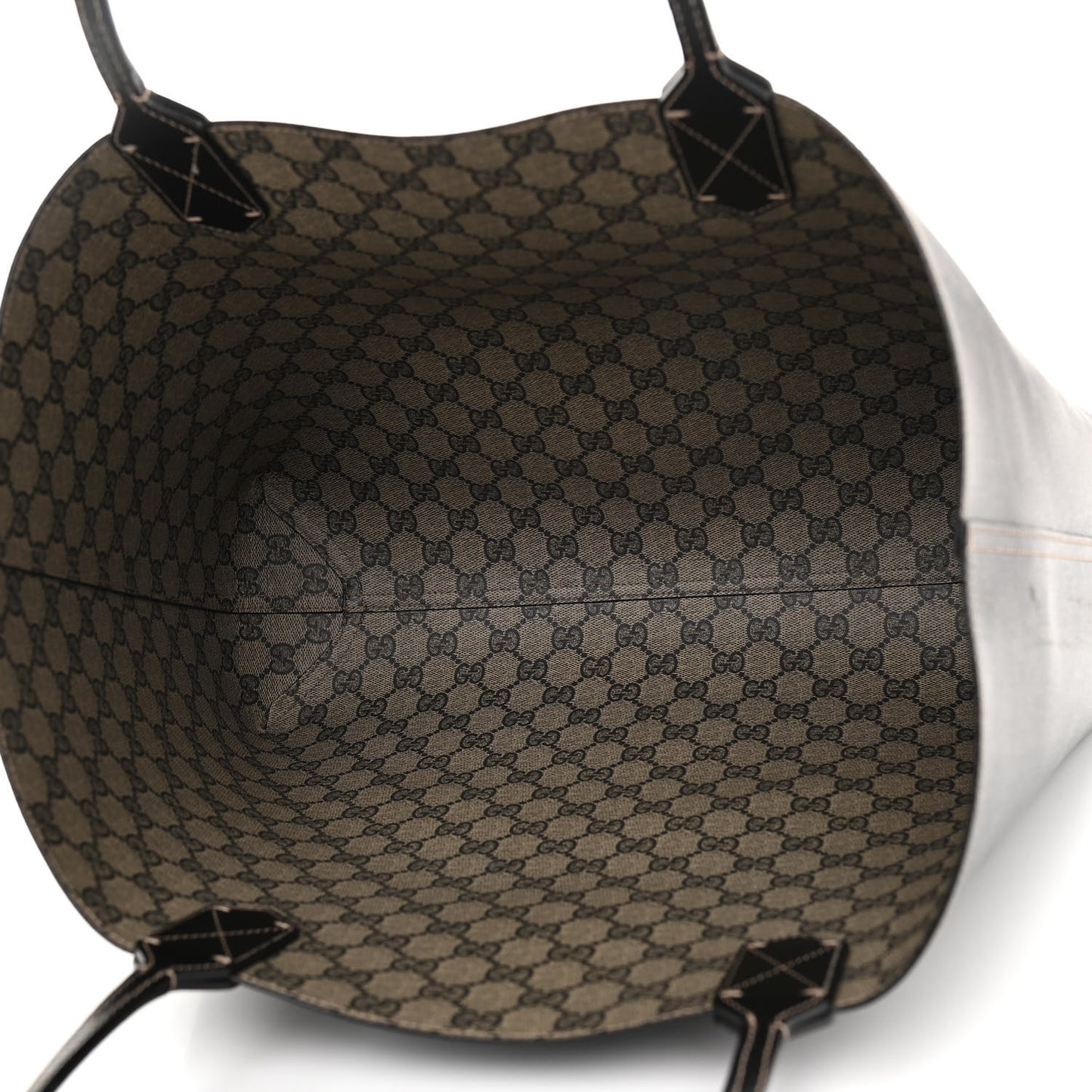 Calfskin GG Supreme Monogram Medium Reversible Tote Black
