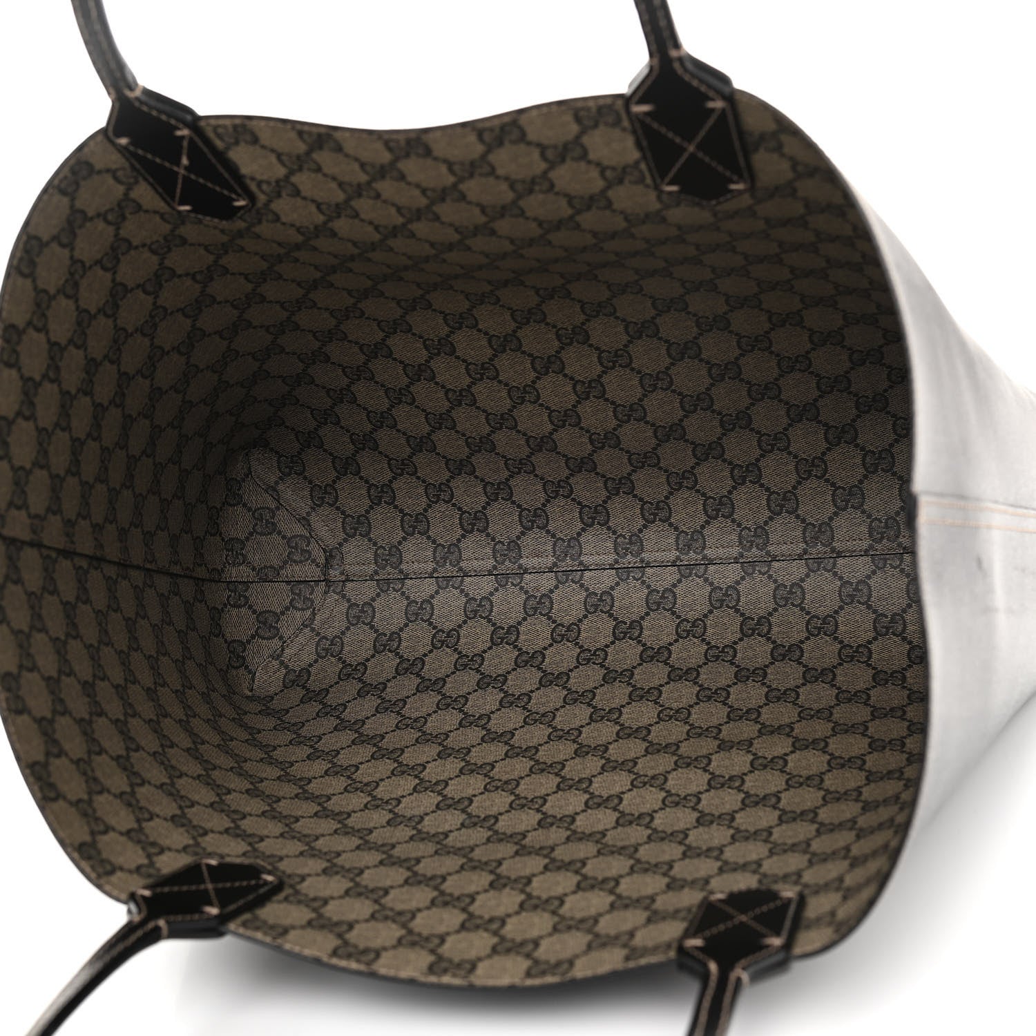 Gucci Calfskin GG Supreme Monogram Medium Reversible Tote Black 9 of 16