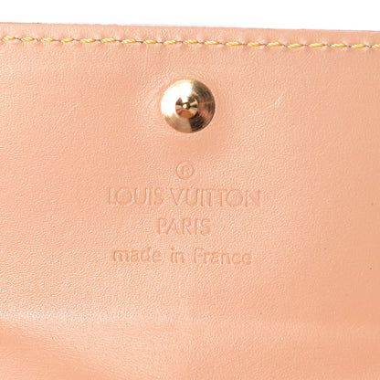 Louis Vuitton Monogram Cherry Blossom Porte-Monnaie Plat Coin Purse Red 6 of 7
