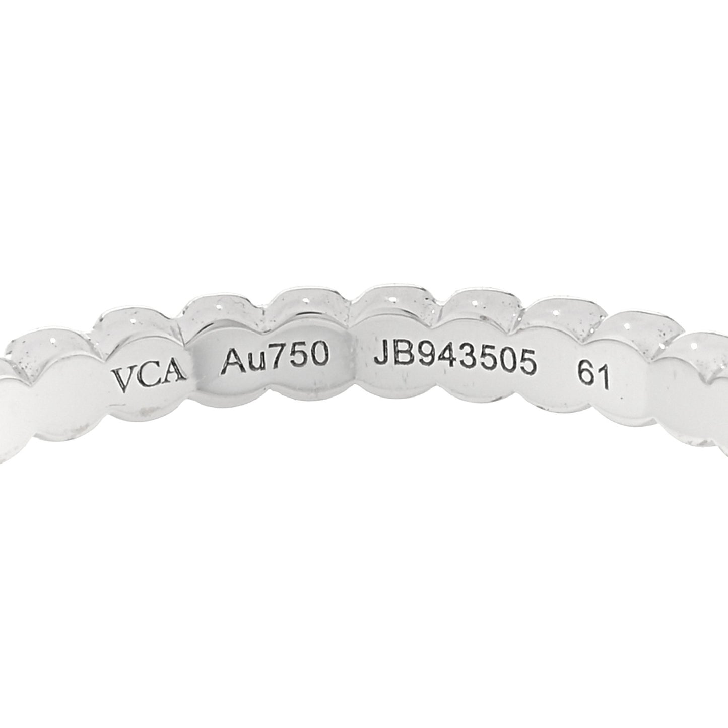 18K White Gold Small Perlee Ring 61 9.5