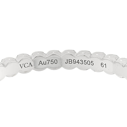 Van Cleef & Arpels 18K White Gold Small Perlee Ring 61 9.5 4 of 5