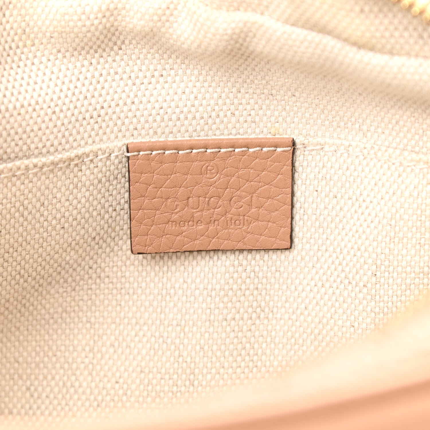 Gucci Pebbled Calfskin Small Soho Disco Bag Camelia 6 of 11