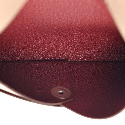 Hermes Swift Verso Calvi Card Case Etoupe Rouge H 5 of 9