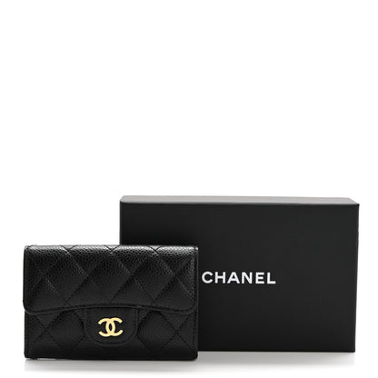 Chanel Caviar Quilted Flap Card Holder Wallet Black 9 of 9