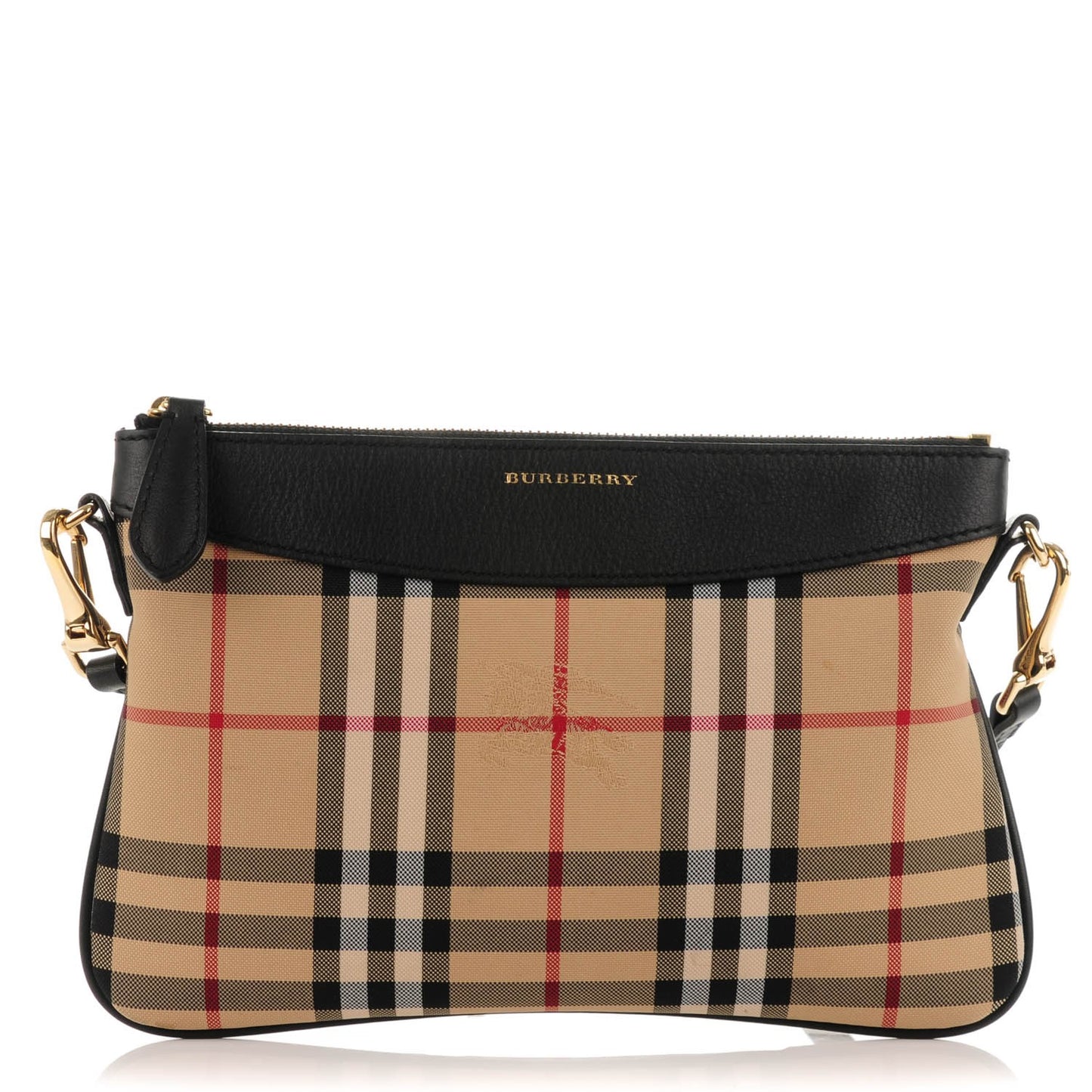 Horseferry Check Peyton Crossbody Clutch Bag Black