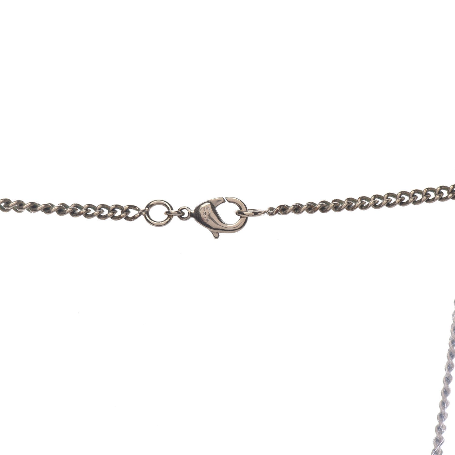 Chanel Crystal Pearl CC Pendant Necklace Gold 5 of 6