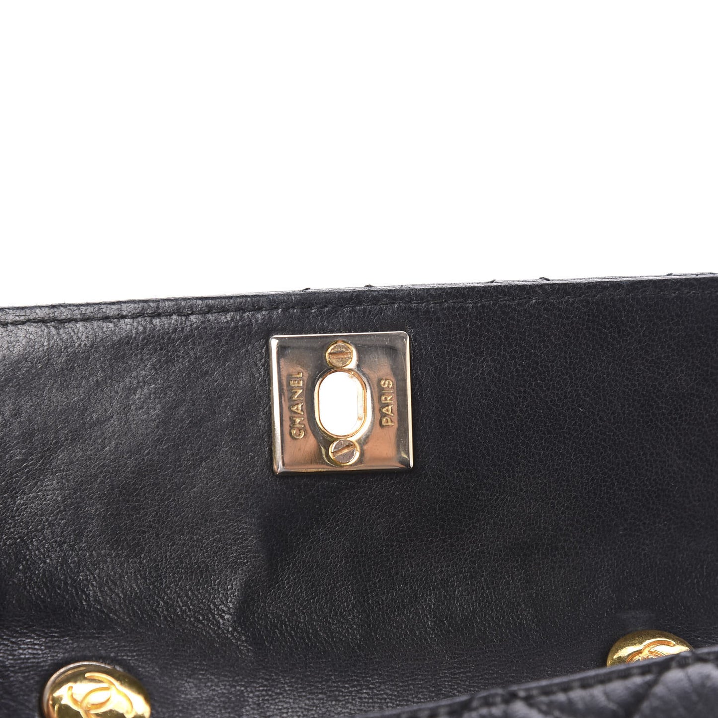 Lambskin Quilted Extra Mini Flap Black