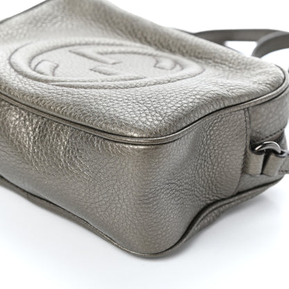 Gucci Metallic Pebbled Calfskin Small Soho Disco Bag Sasso 10 of 10