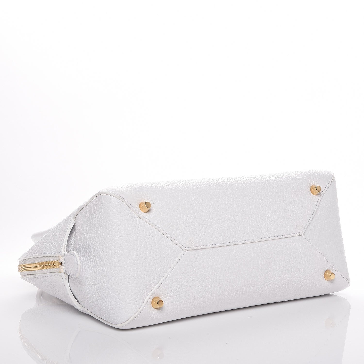 Burberry London Grainy Calfskin Small Greenwood Bowling Bag White 4 of 11