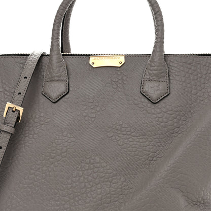 Burberry Heritage Grain Check Embossed Medium Dewsbury Tote Pale Grey 9 of 13