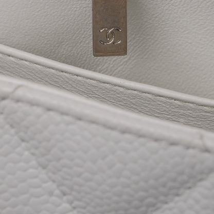 Chanel Caviar Quilted Jumbo Single Flap White 7 of 9
