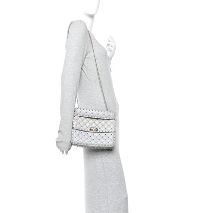 Valentino Garavani Nappa Medium Rockstud Spike Shoulder Bag Pastel Grey 2 of 12