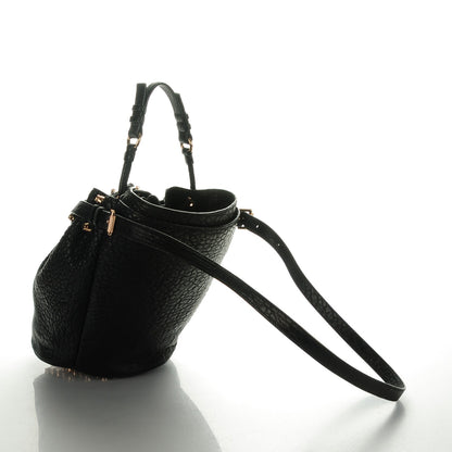 Alexander Wang Pebbled Lambskin Diego Bucket Black Rose Gold Hardware 3 of 8