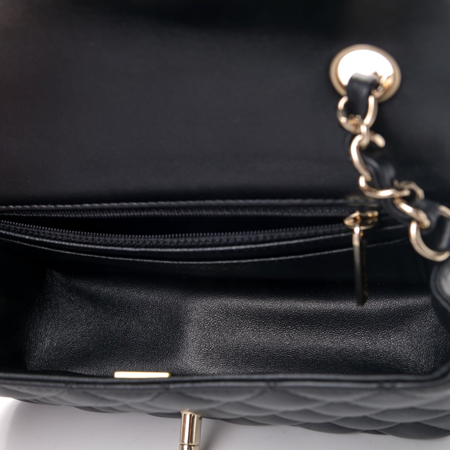 Chanel Lambskin Quilted Mini Rectangular Flap Black 4 of 4