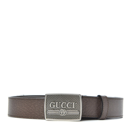 Gucci Pebbled Calfskin Logo Belt 95 38 Taupe 1 of 4