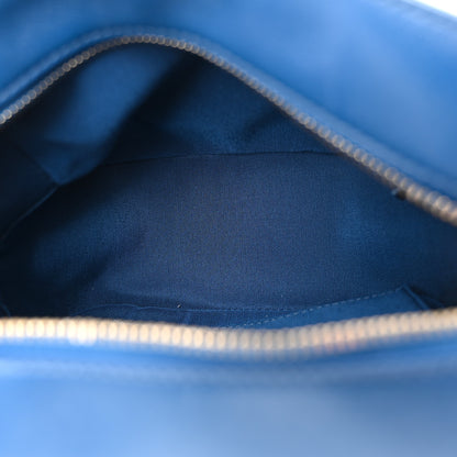 Chanel Calfskin Stitched Enamel CC Camera Case Bag Blue 5 of 10