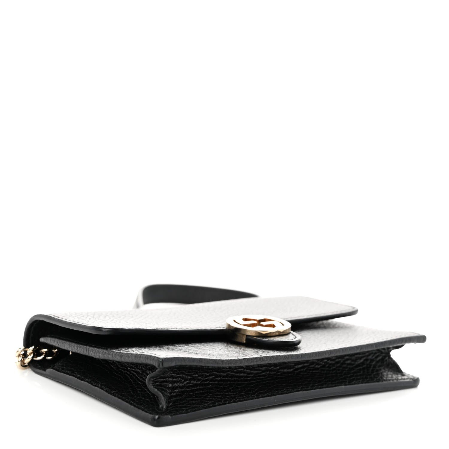 Gucci Dollar Calfskin Interlocking G Chain Wallet Black 3 of 8