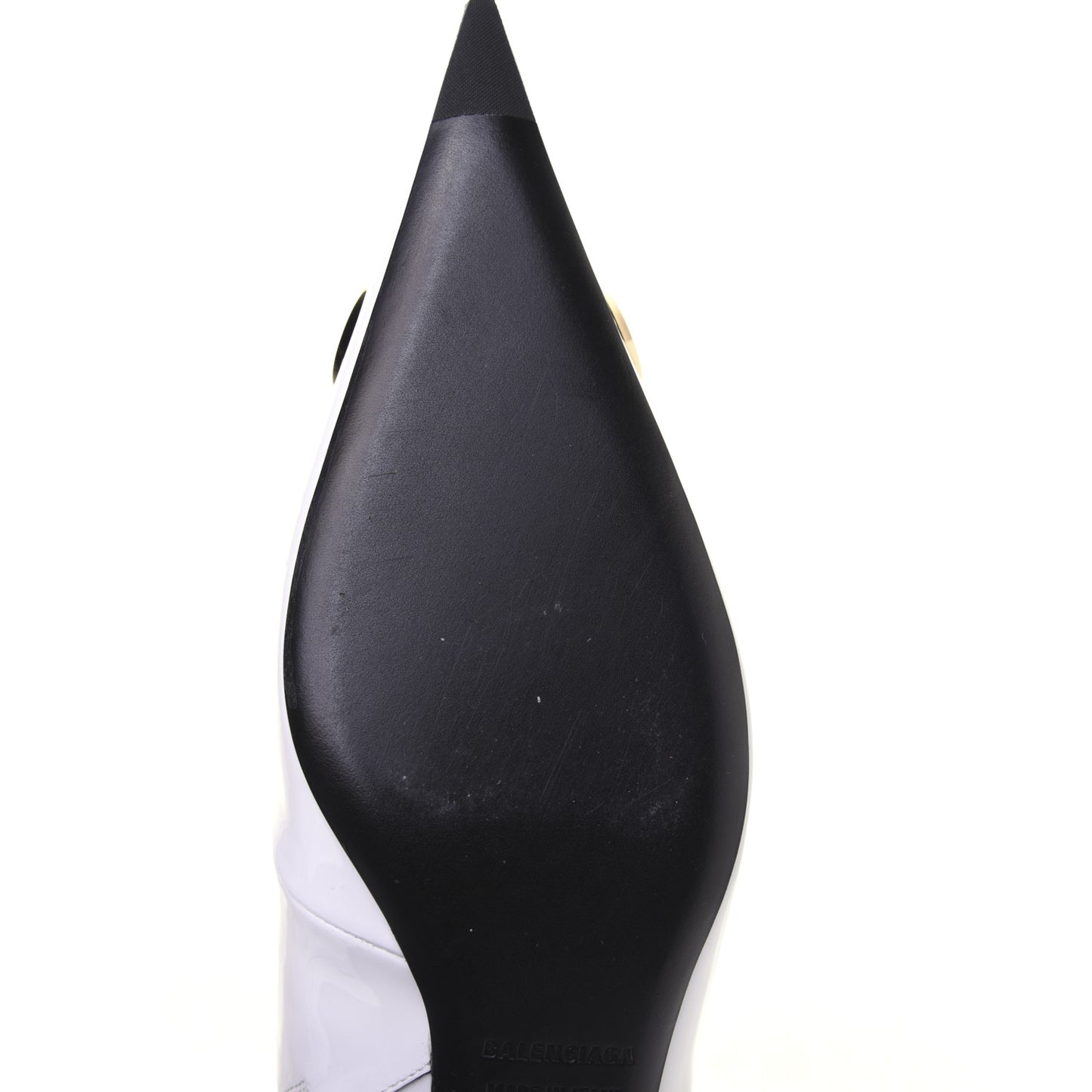 Patent BB Pointy Toe Ankle Booties 38 Optical White